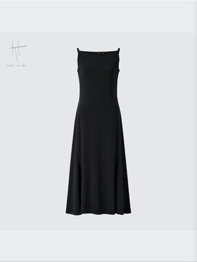 Uniqlo x Hana Tajima Camisole Flare  Maxi Dress, Black, Size XL